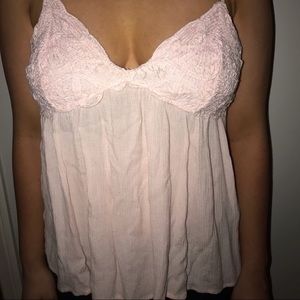 pink lace tank top from A&F